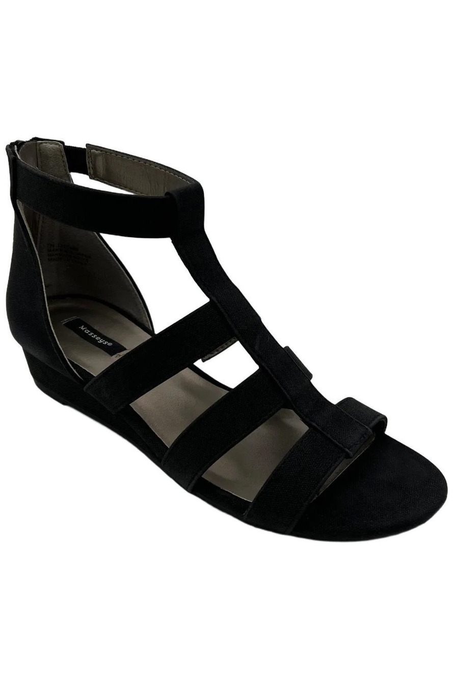 Masseys Women's Athena Sandals Black - Wide
